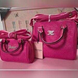 Juicy Couture Hot Pink Satchel Set